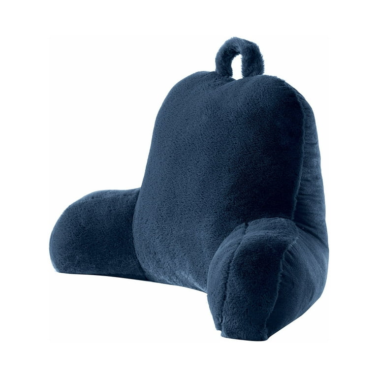 Mainstays Faux Fur Plush Backrest Pillow, Specialty Size, Aqua 