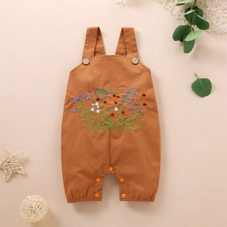 

Hunpta Newborn Infant Baby Boys Girls Cute Embroider Suspender Trousers Romper Clothes