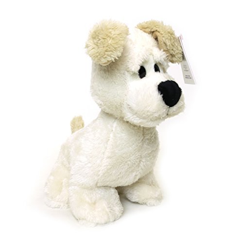 white fluffy stuffed dog