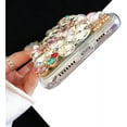 thumbnail image 6 of case for iPhone 13 Pro Max Bling Glitter Case,Luxury Bling Diamond Rhinestone Gemstone 3D Love Heart and Flower Gemstone Soft TPU Back Cover Case for Women Girls with iPhone 13 Pro Max 6.7", 6 of 12