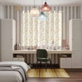 thumbnail image 5 of Yellow Spring Floral Kitchen Curtains 84 Inch Length, Elegant Watercolor Summer Botanical Grommet Top Bedroom Living Room Curtains, Light Filtering Cafe Curtain Drapes 2 Panels Set 104''x84'', 5 of 9