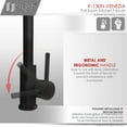 thumbnail image 3 of Stylish Venezia Single Handle Brushed Stainless Steel Pull Down Kitchen Faucet Ht 11" K-130N, 3 of 12