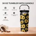 thumbnail image 3 of Sunflower 30 oz Stainless Steel Insulated Tumbler with Handle Lid and Straw, Leakproof Tumbler with Straw, Sunflower Decor, 3 of 3