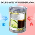 thumbnail image 2 of 12oz Tumblers Yellow Lemon Fruit Leaves White Pattern Vacuum Insulated Stainless Steel Travel Tumbler Cups Mug with Lid and Straw for Beer,Coffee,Beverages with Cleaning Brush for Cold & Hot Drinks, 2 of 5