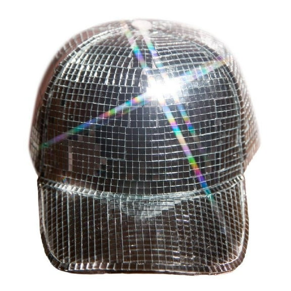 Yokua Disco Mirror Hat for Adults Glittering Bucket Cap Bachelorette Party Women Hat