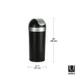 thumbnail image 3 of Umbra 16 gal Venti Plastic Swing Top Lid Kitchen Trash Can, Black, 3 of 16