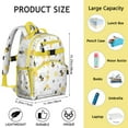 thumbnail image 6 of Birthday gift honeybee backpack, roomy backpack with bee and flower designs, practical for students, 6 of 6