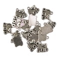 thumbnail image 2 of 50pcs De Tibet De La Vendimia Amo A Los Encantos Del Corazón De La Joyería Del Dios Perfecl Color Plata Tibet, 2 of 3