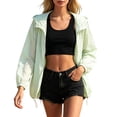 thumbnail image 3 of Unir Lightweight Summer Sun Shrug Jacket for Women, Hooded Zip Front, Breathable Polyester Casual Outerwear, 1 Piece, M-XXL, Plus Size Friendly, 3 of 7