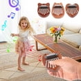 thumbnail image 1 of Piano miniatura de pulgar de madera maciza de 8 tonos | Kalimba portátil para dedos con teclas de acero refinado | Instrumento musical ligero con cordón | Regalo musical compacto de una pieza, 1 of 5