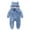 Blue, variant on Busydd Unisex Baby Clothes Newborn Baby Girl Clothes Infant Warm Winter Fleece Romper Solid Color Zipper Hooded Baby Boy Clothes Long Sleeve Onesie 0-12 Months