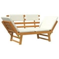 thumbnail image 7 of vidaXL Garden Bench Cream white Solid Acacia wood Large, 7 of 7