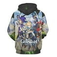 thumbnail image 3 of Genshin Impact Unisex Adult Hoodie Casual Hooded Sweatshirt Pullover Novelty 3D Printed Sweater Jacket XL, 3 of 8