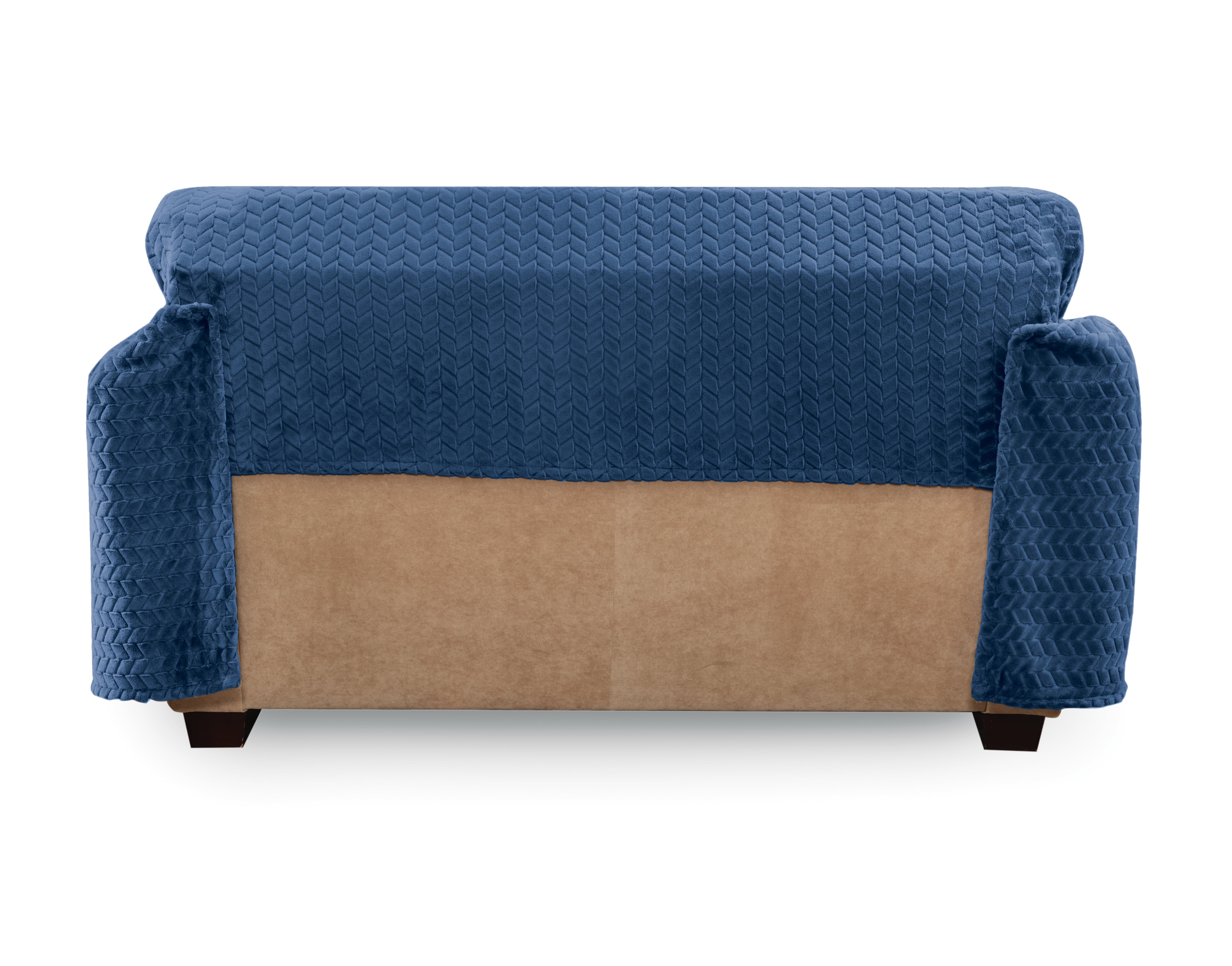 Innovative Textile Solutions 1-Piece Mason Throw Sofa Slipcover, Blue