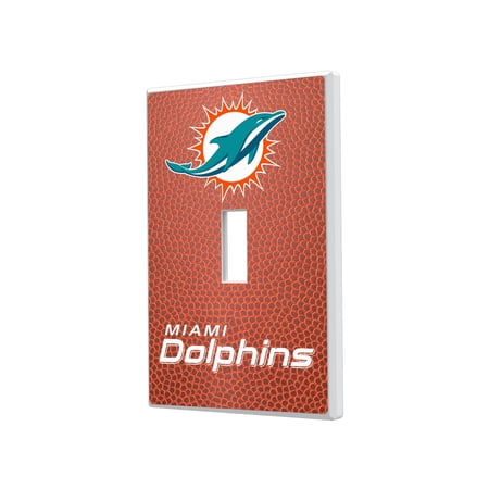 Miami Dolphins Football Design Single Toggle Light Switch Plate