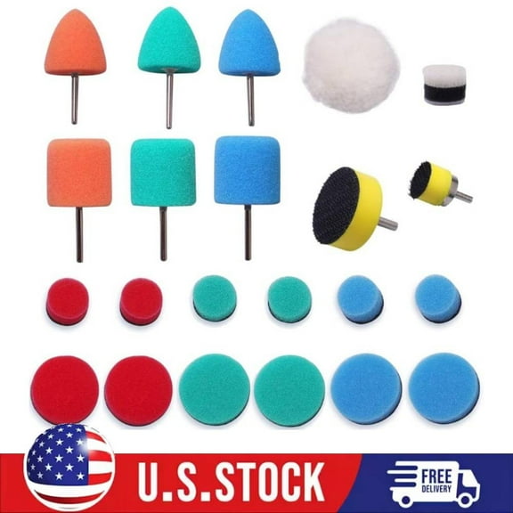 22Pcs Mini Buffing Polishing Pads Kit, Details Polisher Foam Pads for Rotary Too