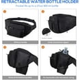 thumbnail image 6 of Scifil Crossbody Fanny Pack for Men Women, Large Waist Bag Hip Pack with Water Bottle Holder for Running Traveling Hiking, Adjustable Belt Strap, Black, 6 of 7