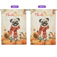 thumbnail image 2 of Happy Thanksgiving Pug with Turkey Pumpkins Autumn Vibes House Flag 28x40in Double Sided Dog Lover Gifts Outdoor Decor - 12018, 2 of 5