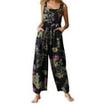 thumbnail image 1 of Monos, Mono de mujer con bolsillos, sin mangas, piernas anchas, monos de talla grande Abanopi XX-grande, 1 of 7
