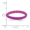 thumbnail image 2 of Silicone Plum Purple 3mm Braided Band Size 5 Ring for Women and Men, 2 of 2