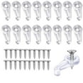 thumbnail image 1 of 50pcs/set Retainer Clips Set Plastic Glass Door Glass Panel Retainer Clips Mirror Clips With Screws For Cabinet Door Dropship, 1 of 9