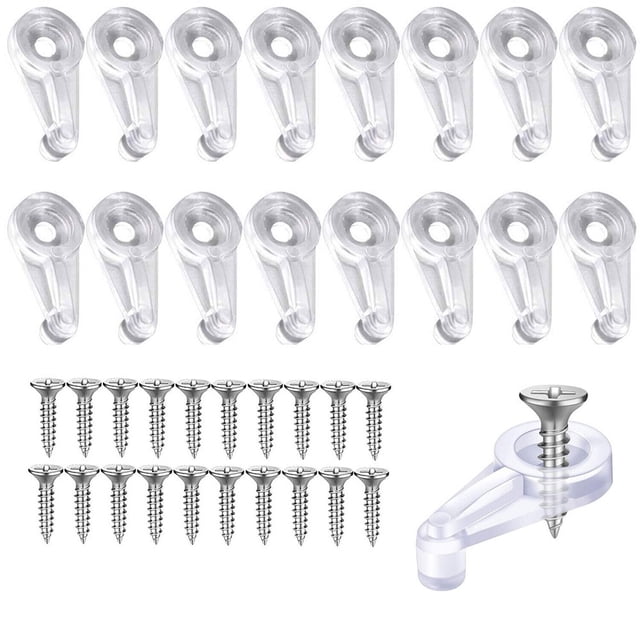 MYG 50 Pcs Clips de Retenue en Plastique pour Verre Clips de Panneau en Verre Clips de Miroir Antidérapants
