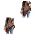 thumbnail image 3 of sweethay Camisa de poliéster para mujer, blusa Bohemia plisada de cuello de verano para interiores y exteriores, salidas diarias, camisas para Verde S 2Conjunto, 3 of 6