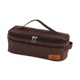 thumbnail image 4 of Bolsa organizadora de utensilios de cocina con bolsillo de malla, bolsa para utensilios de camping, bolsa de maquillaje de viaje Café, 4 of 9