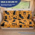 thumbnail image 2 of CHAQLIN RV Couch Covers Elastic Bottom Straps Washable, Compatible with Camper Travel Trailer RV Dinette Cushion Covers(Halloween Black Cat Pattern), 2 of 7