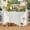 White, variant on Weatherproof Outdoor Retractable Gate for Dogs with No Rust Stainless Steel Screws and Rods, 55" Wide Waterproof Retractable Baby Gates, Scratch-Resistant Mesh Safety Outdoor Pet Gate for Deck, Black