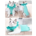 thumbnail image 4 of 1 pieza de traje de esterilización/castración transpirable para gatos para las cuatro estaciones, estilo de encaje posoperatorio, ropa para gatos hembras, anti-heridas, 4 of 5
