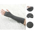 thumbnail image 2 of Unisex clásico moda estiramiento sin dedos brazo calentador Oversleeve Gris profundo One Size, 2 of 6