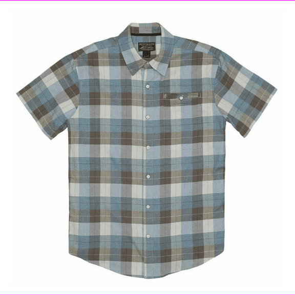 Grizzly Mountain Men's Short Sleeve Woven Shirt, Size XL