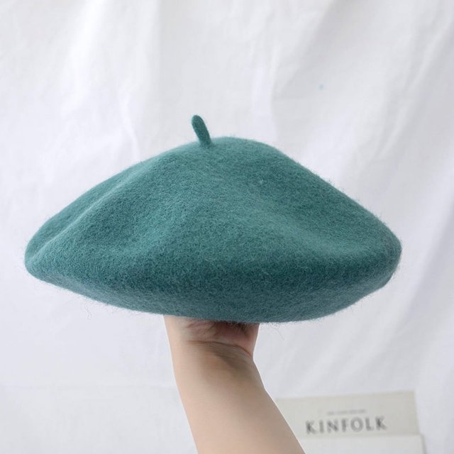 LinYooLi Ishihara Rimi Hat Vintage British Wool Beret Thick Japanese Painter Hat Korean Version Versatile Pumpkin Hat Girl