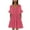 Hot Pink, variant on Diufon Womens Summer Casual Dresses Cute V Neck Mini Dress with Pockets Ruffle Short Sleeve Shirt Dress