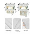 thumbnail image 6 of Spring Floral Kitchen Curtains Swag Valance and Tier Curtains Set 36 Inch Length, Summer Botanical Watercolor Flowers Rod Pocket Drape Panels Pair Swag Curtain for Bathroom/Cafe/Window, 6 of 6