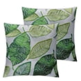 thumbnail image 2 of Acheng New Living Series Leaf Geometric Green Throw Decorative Pillow Cover Cushion Cover,&nbsp;Suitable for All Season Pillow Case for Room Bedroom Sofa Chair,2 Pcs White, 2 of 6