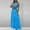 Blue, variant on Jacenvly New Maxi Dresses for Women 2024 Women'S Summer Solid Color Sleevless V-Neck Skirt Suit Satiny Soft Casual Flowy Dresses for Women Black