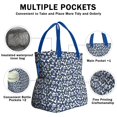 thumbnail image 3 of Paw Print Dog Bone Drawstring Lunch Bag Women - Drawstring Lunch Bag Insulated for Work Office - Stain-Resistant Large Lunchbags for Women with Multi-Pockets, 3 of 6