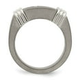 thumbnail image 2 of Edward Mirell Titanium & Argentium Sterling Silver .06ct Dia Signet Ring, 2 of 7