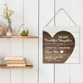 thumbnail image 5 of Gift for My Beautiful Daughter, Wooden Plaque Heart Sign, Daughter Room Wall Decor, Daughter Birthday Graduation Gift from Dad Mom, Heart Shaped Plaque Gift with Sentimental Saying to Daughter, 5 of 7