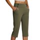 thumbnail image 1 of MKLEKYY Leggings para mujer, pantalones capri de yoga elásticos para mujer, pantalones capri casuales de entrenamiento, leggings de cintura alta, pantalones rectos cortos, 1 of 4