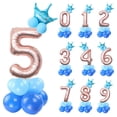 thumbnail image 3 of Happy Birthday 0 1 2 3 4 5 6 7 8 9 Rose Gold Number Foil Balloon Digital Helium Balloons Wedding Decor Birthday Party Balloon blue Number 5, 3 of 9