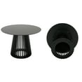 thumbnail image 6 of Guyou Round Solid Wood Dining Table, Mid-Century Modern Kitchen Dining Table with Round Geometric Base for 4-6 People, 43.25 Inch Diameter for Kitchen Dining Room, Black, 6 of 6