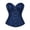 Dark Blue, variant on Womens Bridal Corset Hook Closure Boned Waist Cincher Shaper Elegant Comfortable Shapewear Dark Blue L