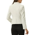 thumbnail image 3 of INSPIRE CHIC Women's Peplum Cropped Woolen Jacket Coat M Apricot, 3 of 6