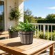 thumbnail image 4 of Maceta de Plástico con Efecto Madera y Bandeja Base – Contenedor Decorativo para Plantas de Interior y Exterior, Ideal para La Decoración Del Hogar y La Jardinería., 4 of 6