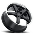 thumbnail image 3 of Petrol Aluminum Rim P1B 17X8in Gloss Black with Machined Cut Lip Finish, 1780P1B325112B72, 3 of 4