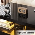 thumbnail image 2 of Spurgehom Contemporary Coffee Tables for Living Room, LED Coffee Table with Rounded Corner in 16 Colors, High Gloss 2 Tiers Table with Hidden Power Supply, 2 of 7