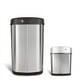 thumbnail image 4 of Ninestars el Original Touchless Sensor autom&aacute;tico de Movimiento Trash Can Combo Set, Stainless & Silver Black, 1, 4 of 10